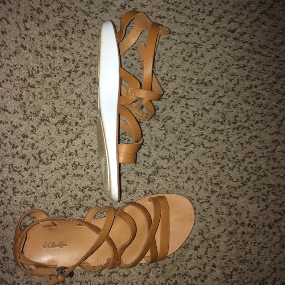 Olukai Brown leather sandals